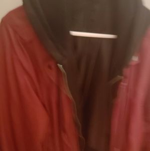 Torrid hooded red leather jacket size 4